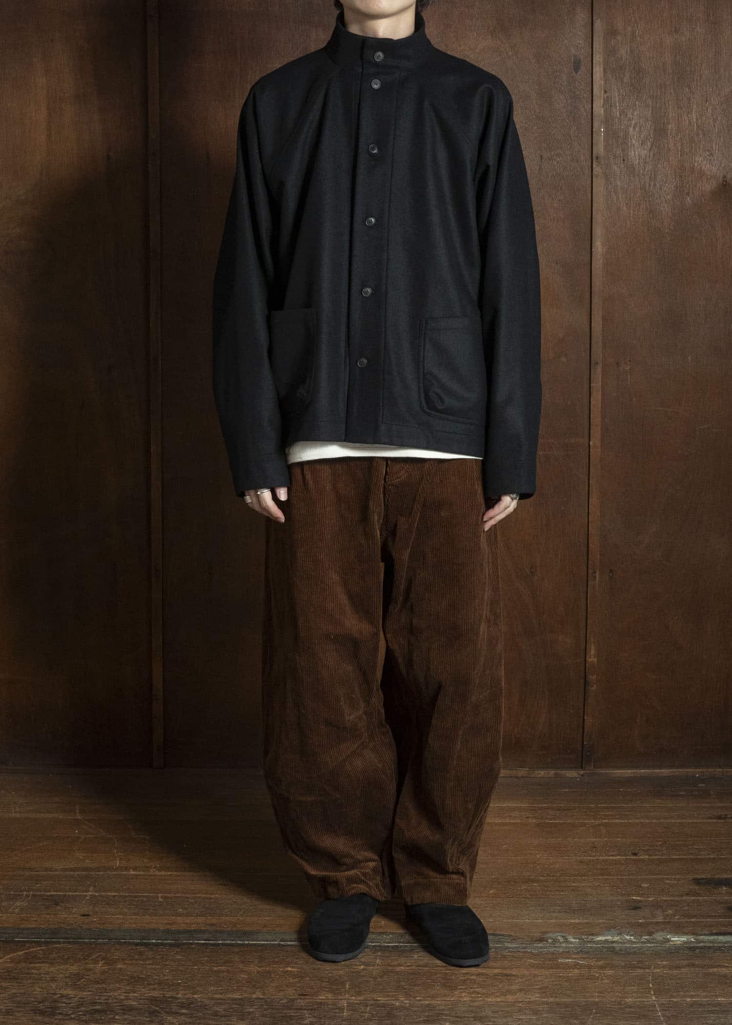unkruid pickers shirt black fine loden