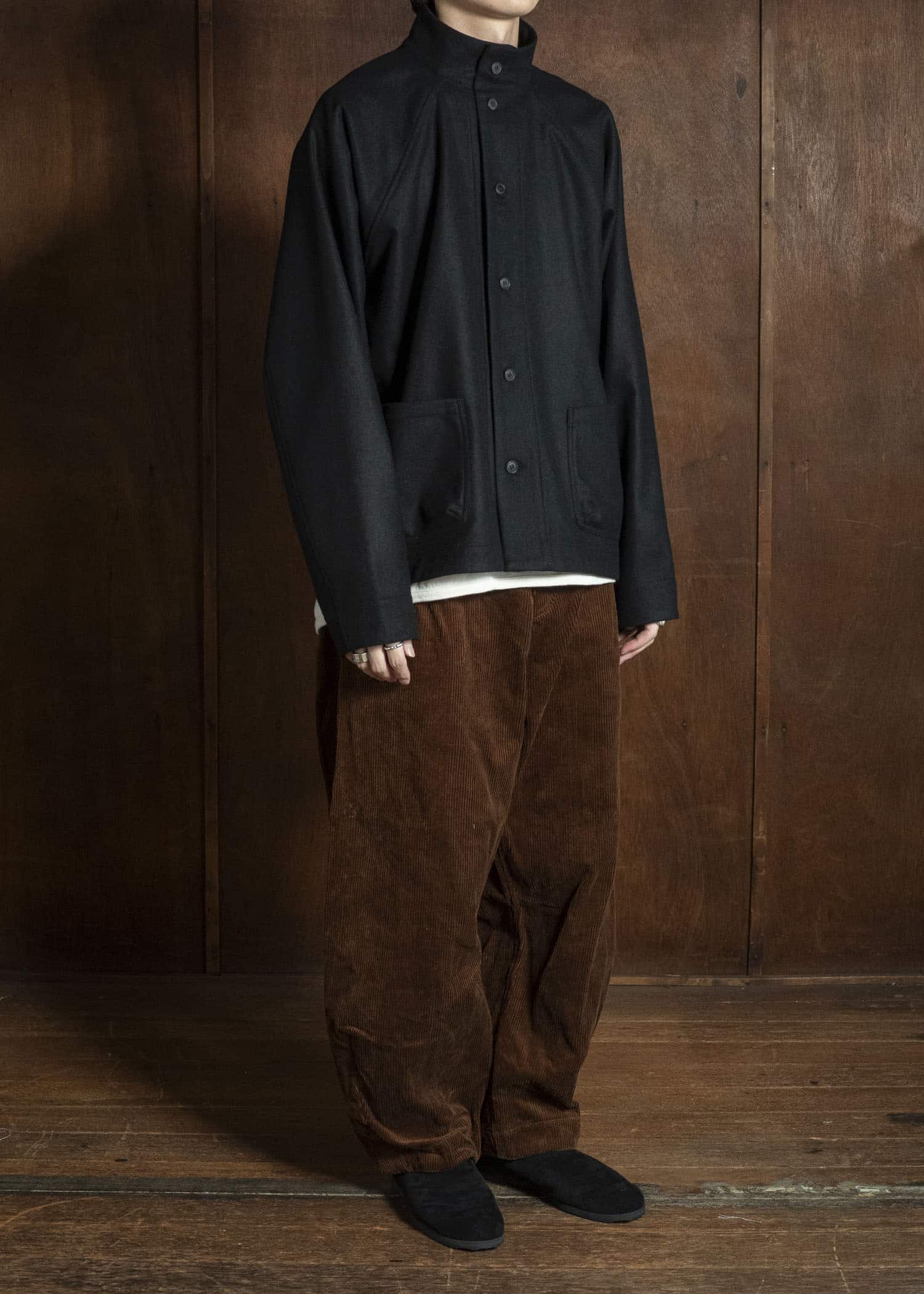 unkruid pickers shirt black fine loden