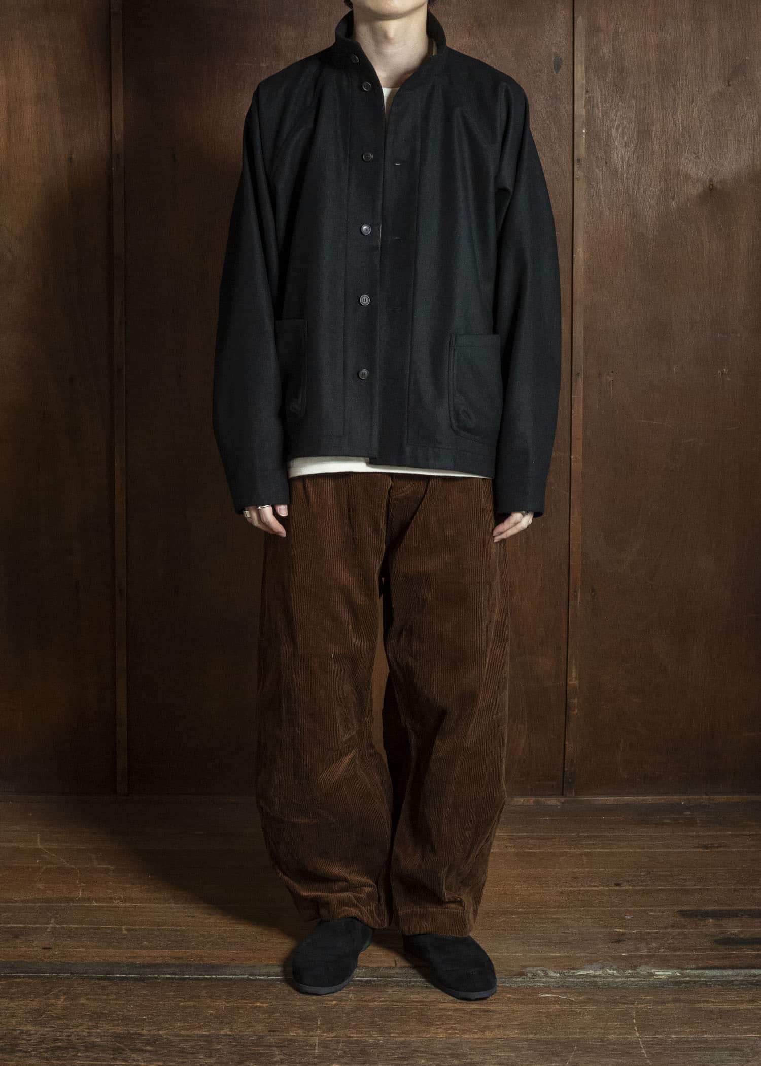 unkruid pickers shirt black fine loden