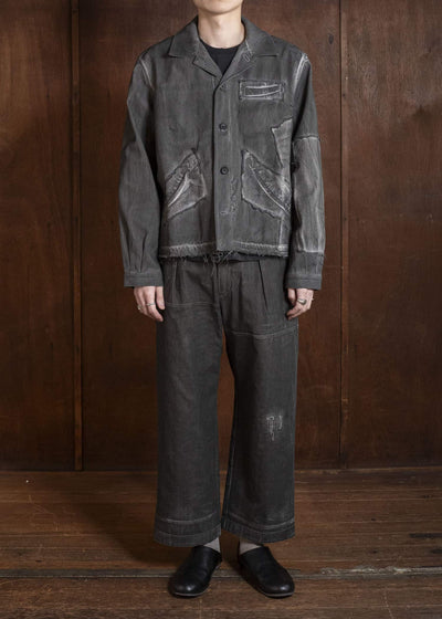 Professor.E 0222 / AGED ANKLE-CUT DARK GREY 26SS-FM-TRL-01