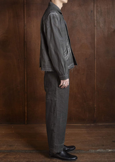 Professor.E AGED WORK JKT COLD DYED GREY 26SS-PE-JKT-03