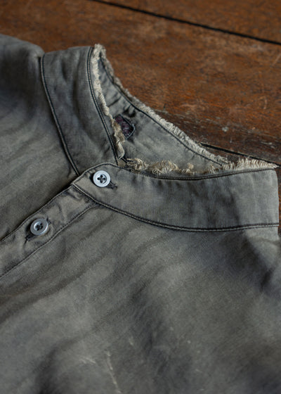 KLASICA SH-042 (VL ver.) Pigment dye Extra Long and wide Shirts/Coat / Brown dye Stripe