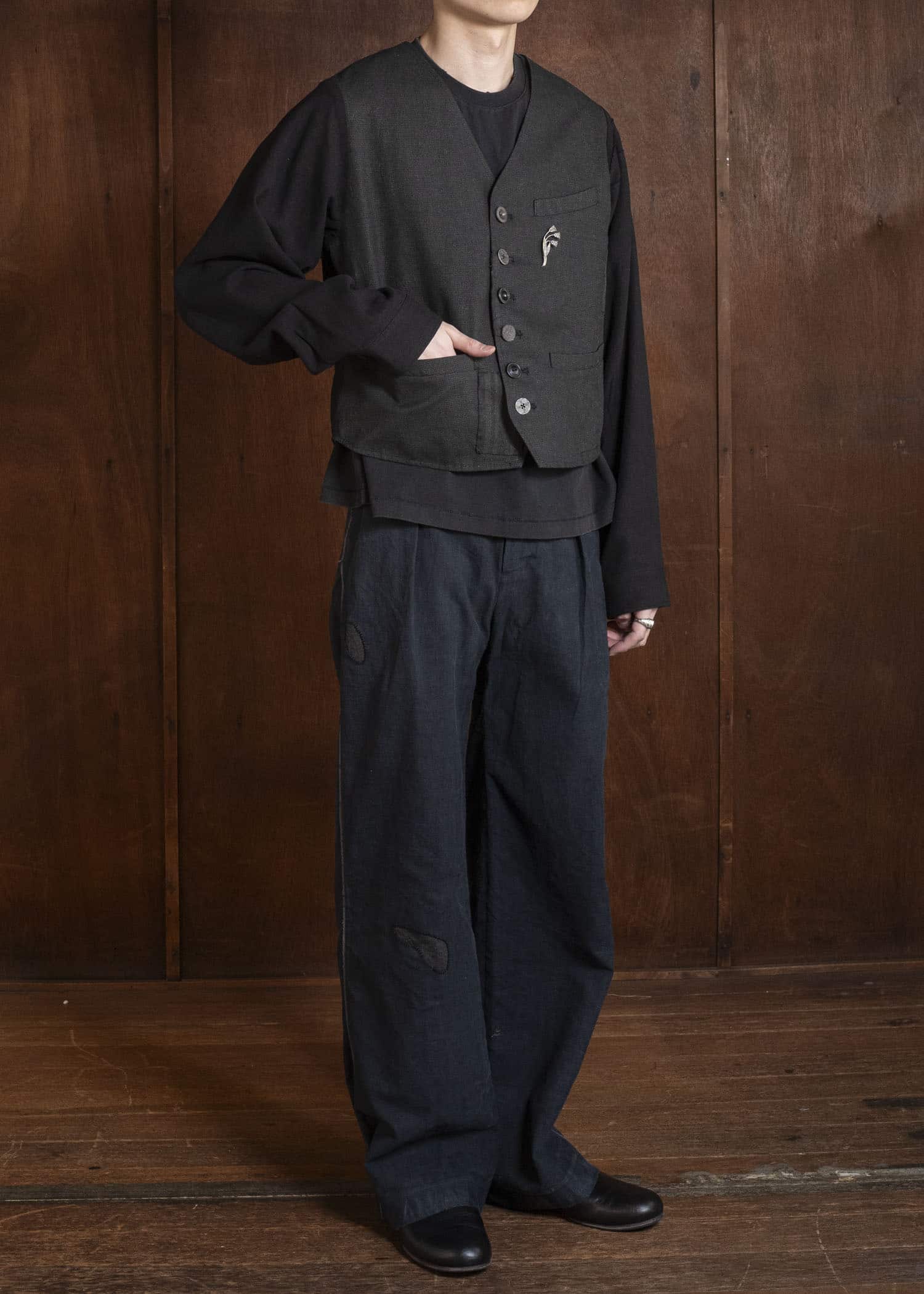 Professor.E 0222 / FARMER JKT BLACK 26SS-FM-JKT-02