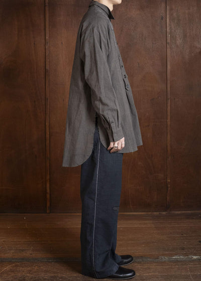 Professor.E 0222 / GRANDPA’S REPAIRED SHIRT BLACK 26SS-FM-LSH-01