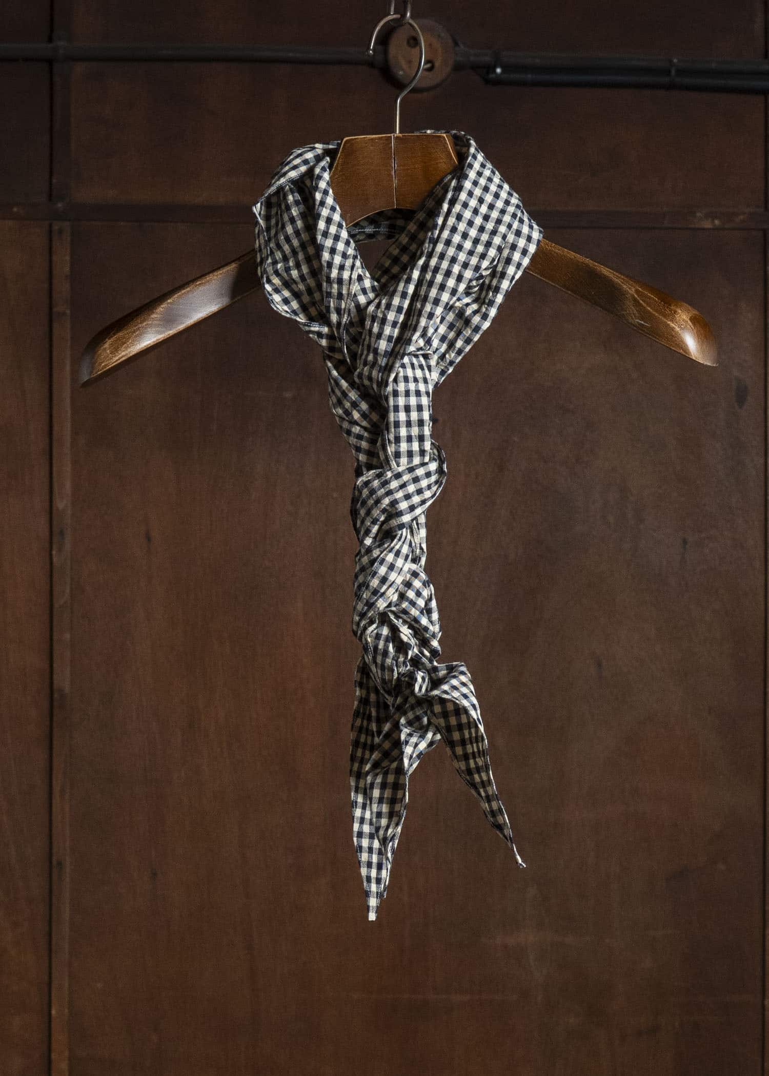 unkruid three points wool silk check