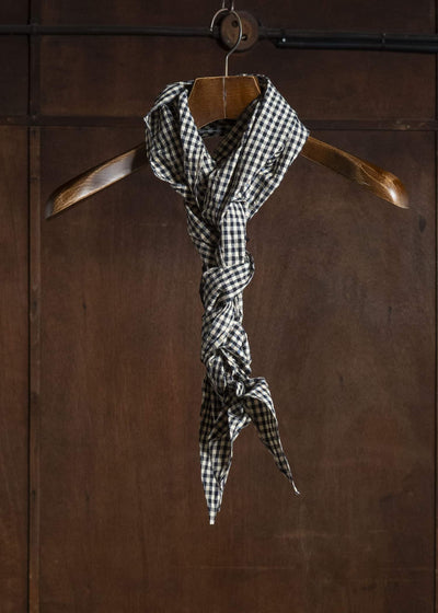 unkruid three points wool silk check
