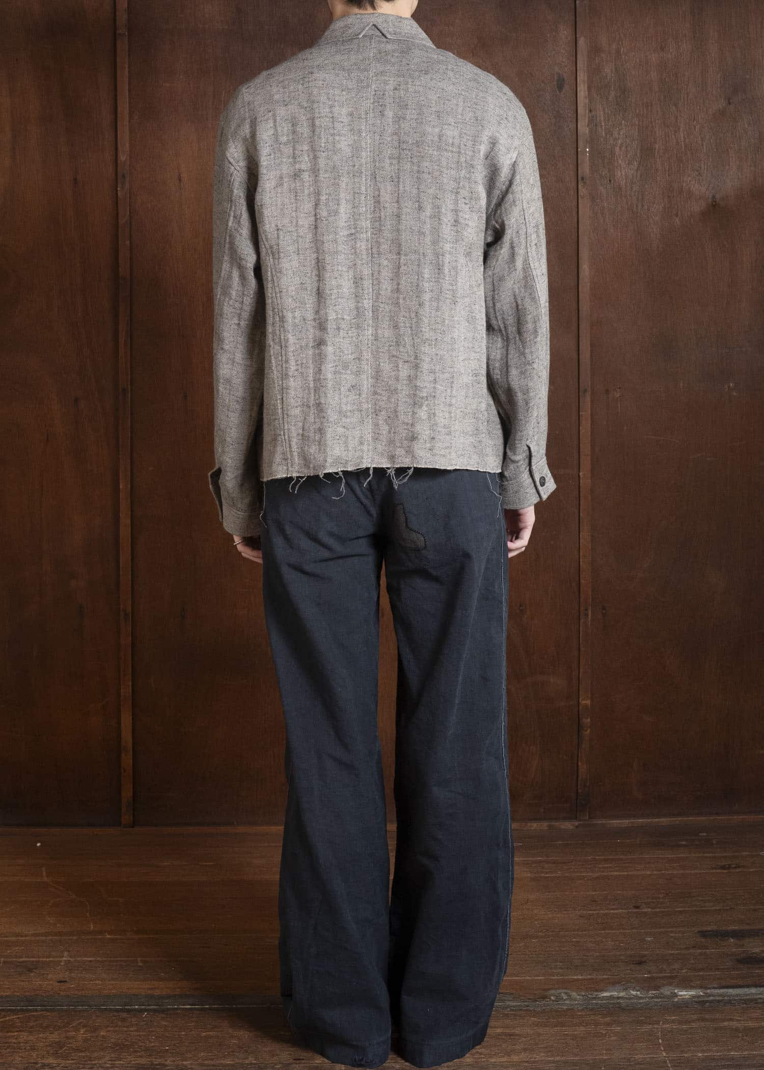 Professor.E LINEN DB JKT GREY 26SS-FM-JKT-03
