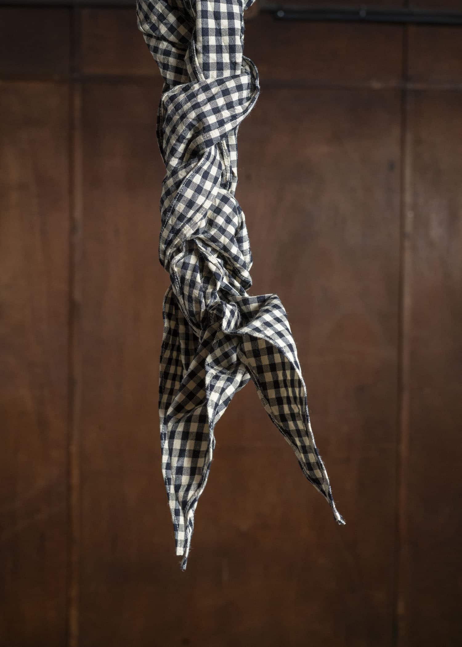 unkruid three points wool silk check