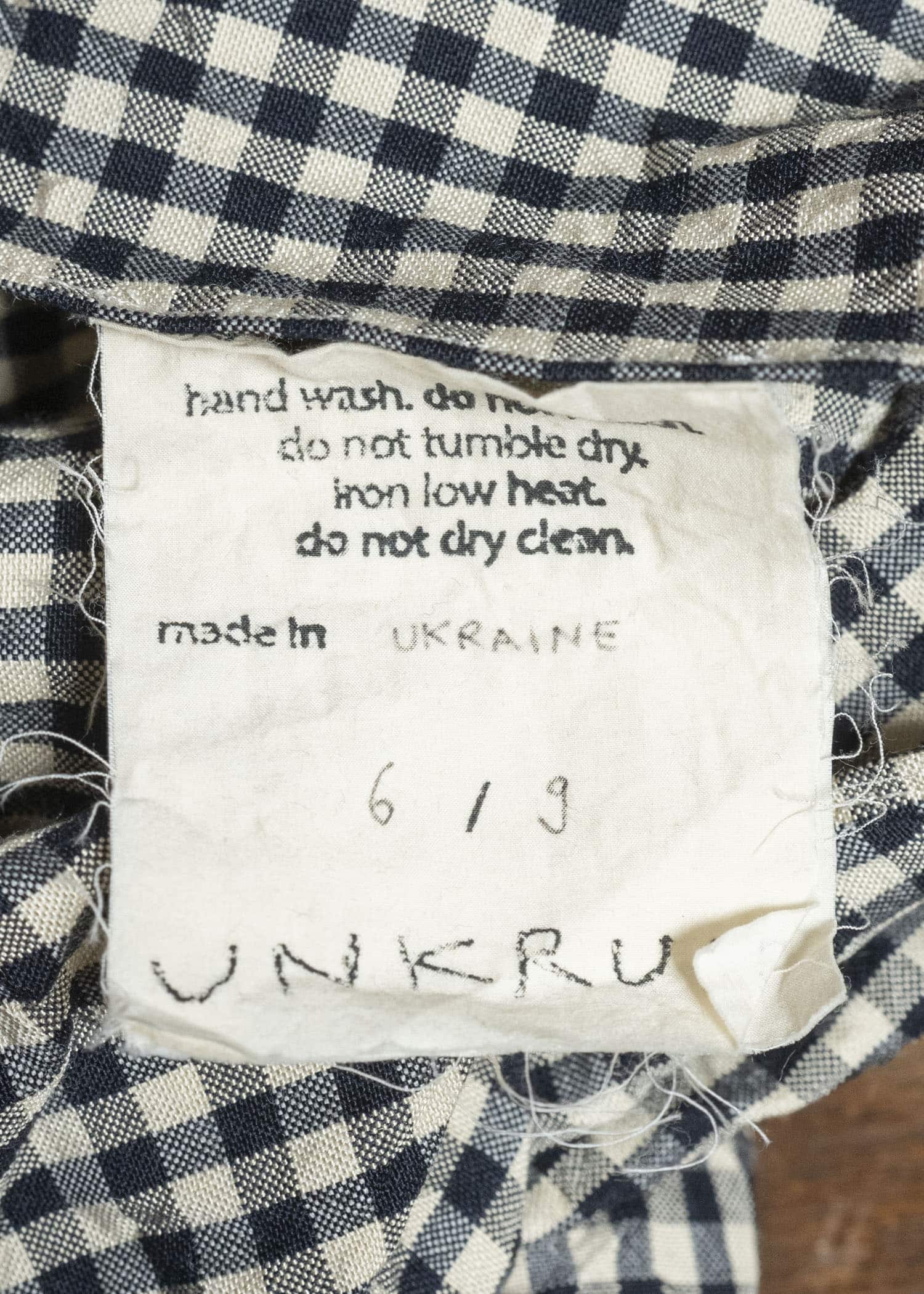 unkruid three points wool silk check