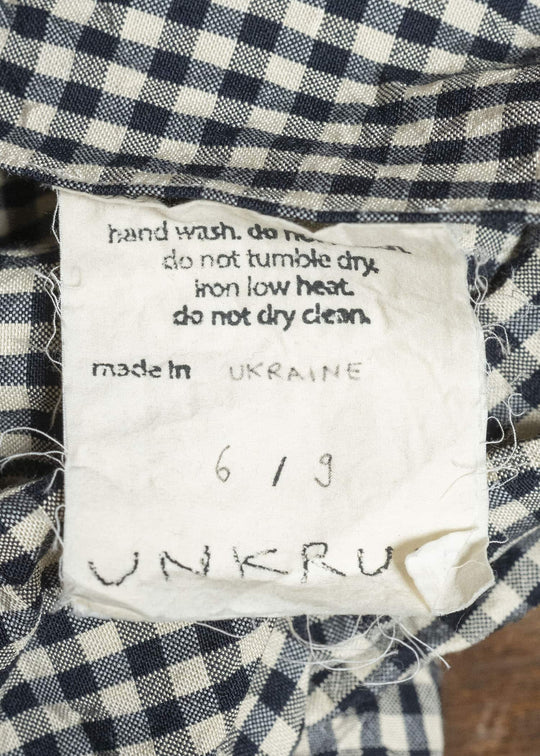 unkruid three points wool silk check