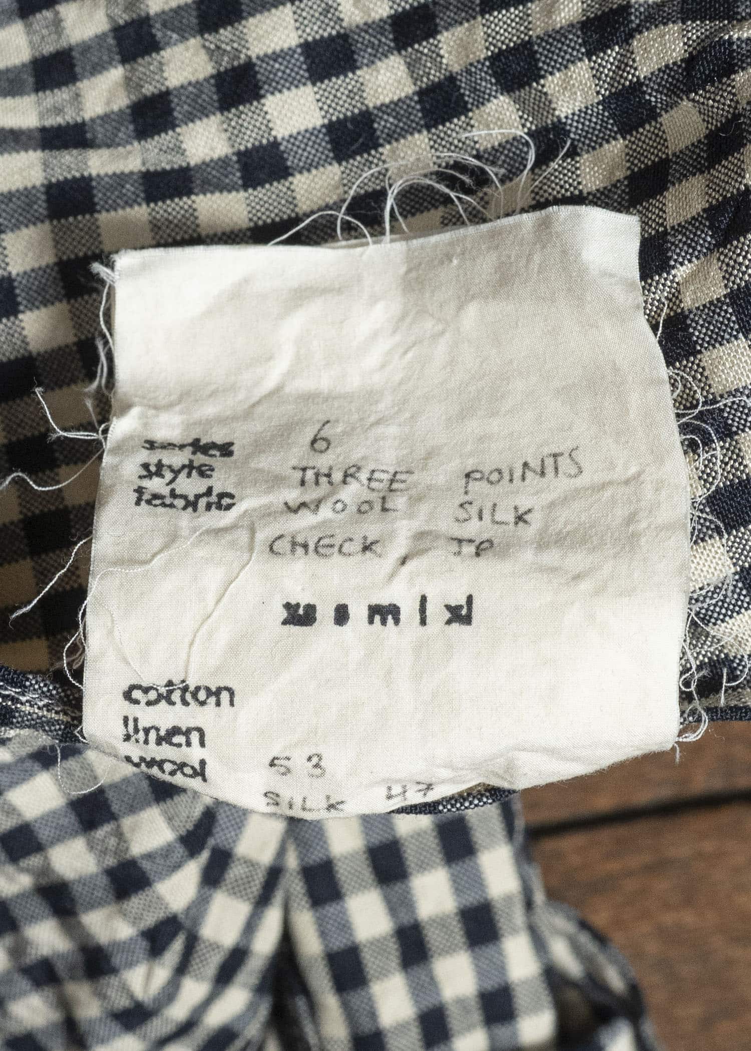 unkruid three points wool silk check