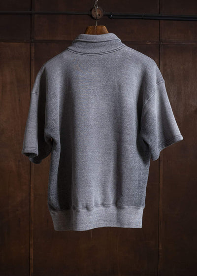Taiga Takahashi Lot.621-Faded Heather Gray Half Zip S/S Sweat Shirts Faded Heather Gray
