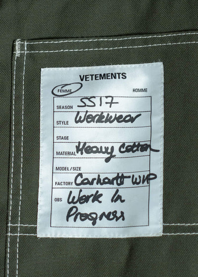 VETEMENTS x carhartt Apron Dress
