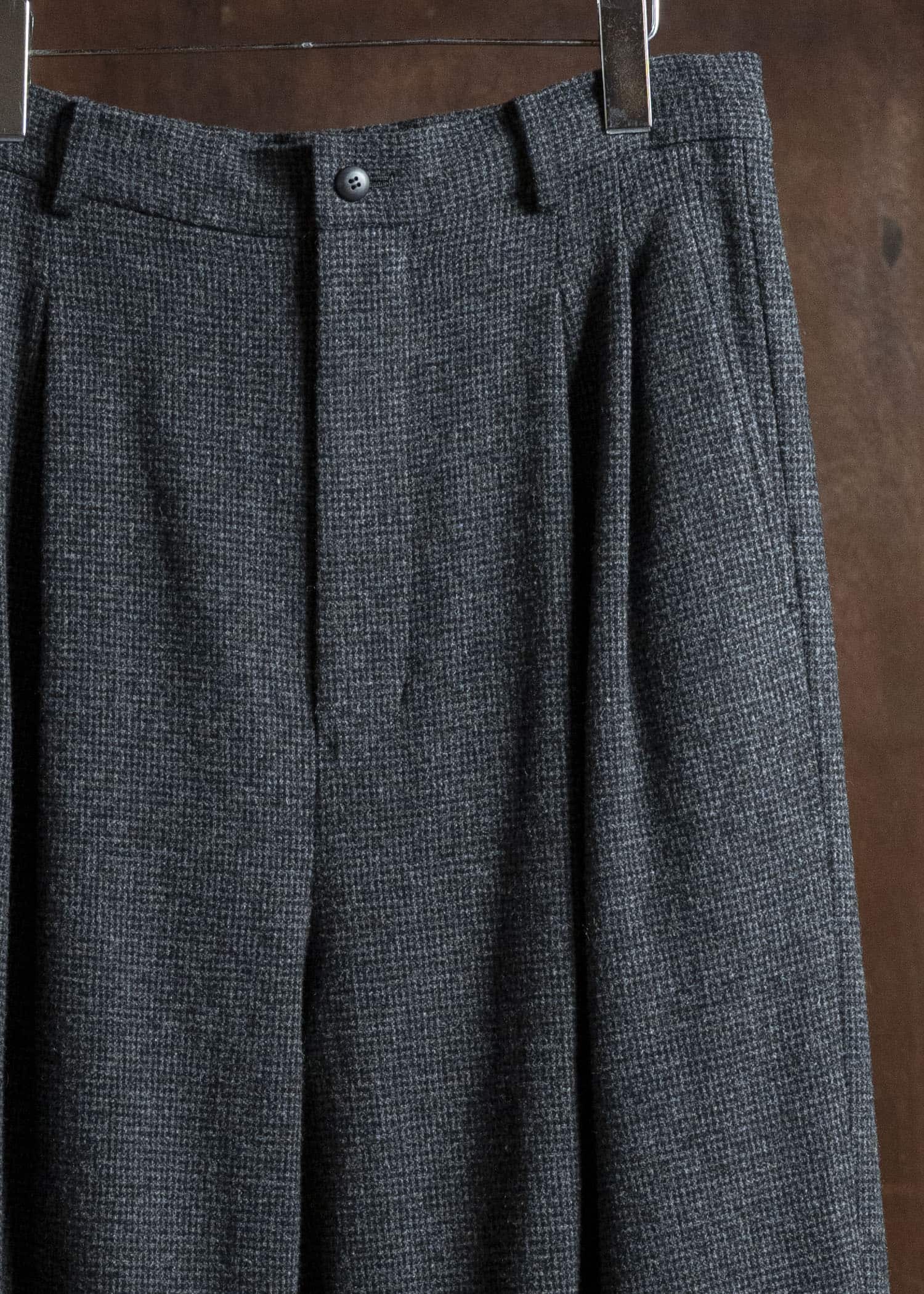 YOKO SAKAMOTO Double Pleated Cropped Trousers YS-25AW-13 HOUNDTOOTH