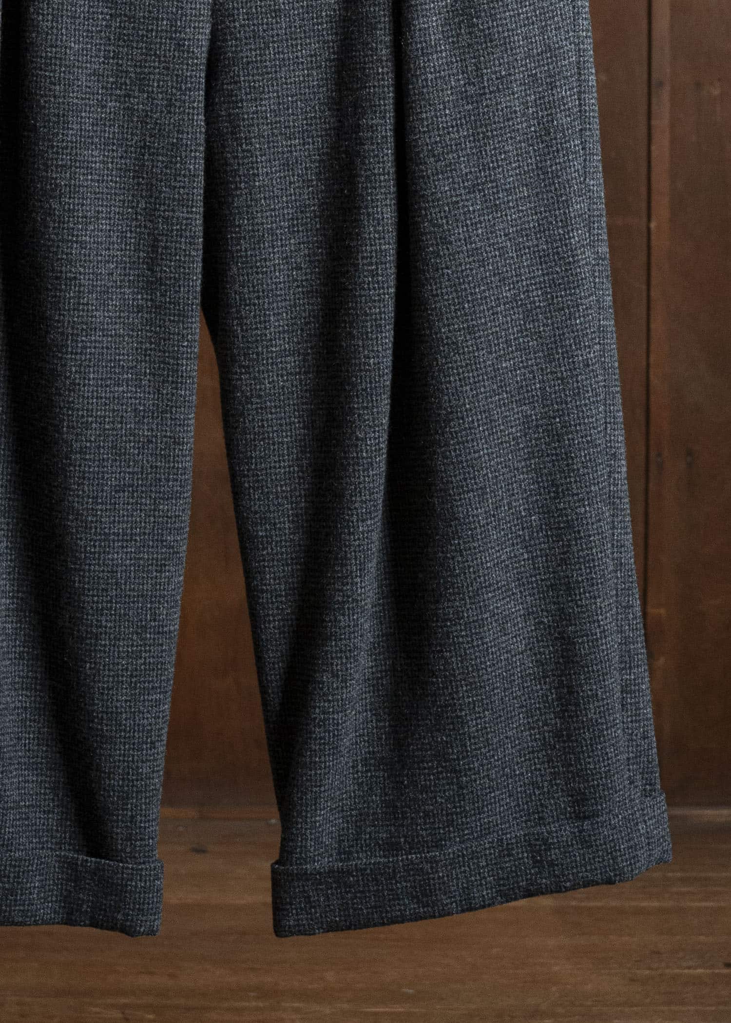 YOKO SAKAMOTO Double Pleated Cropped Trousers YS-25AW-13 HOUNDTOOTH