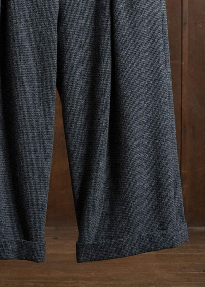 YOKO SAKAMOTO Double Pleated Cropped Trousers YS-25AW-13 HOUNDTOOTH