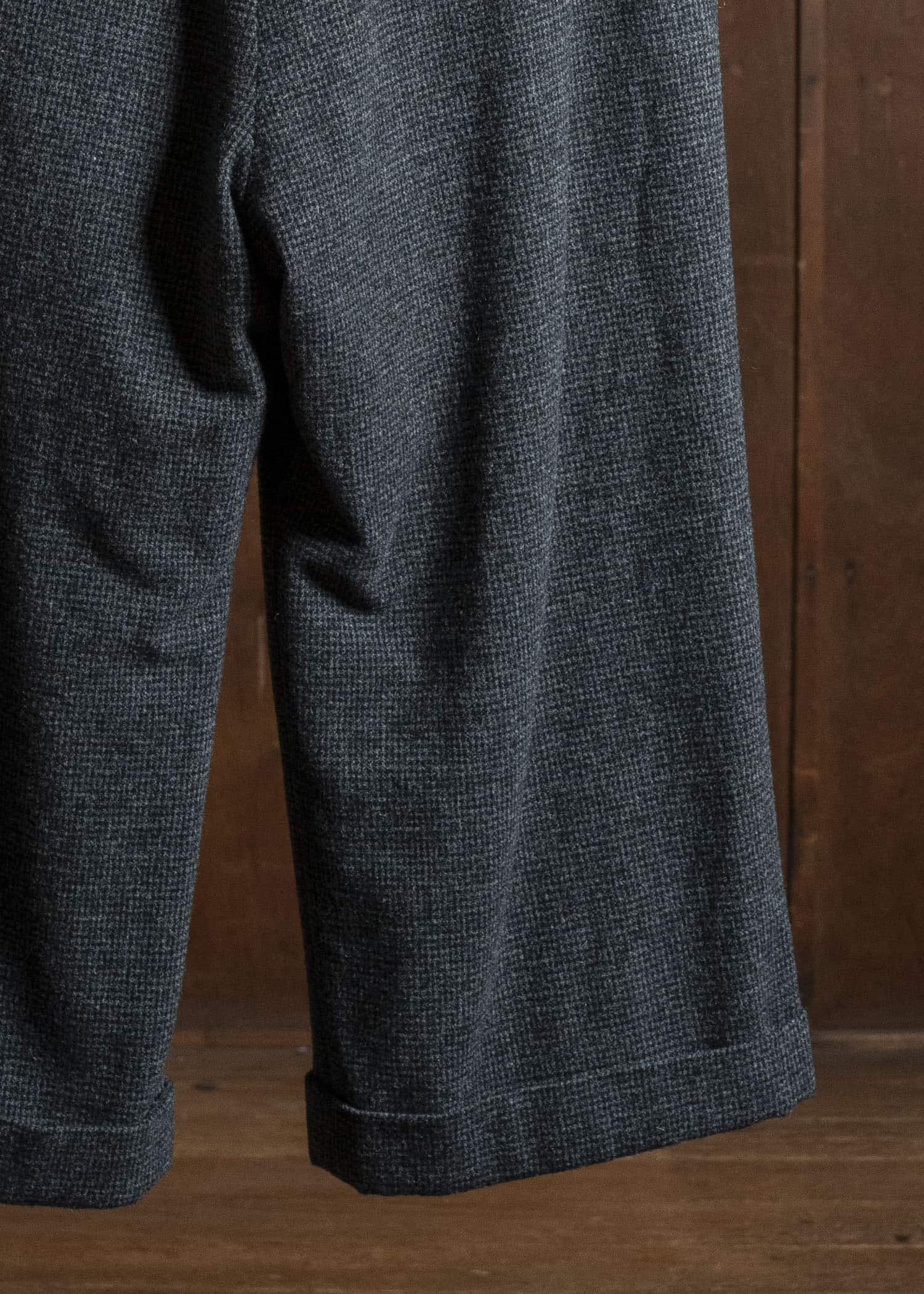 YOKO SAKAMOTO Double Pleated Cropped Trousers YS-25AW-13 HOUNDTOOTH