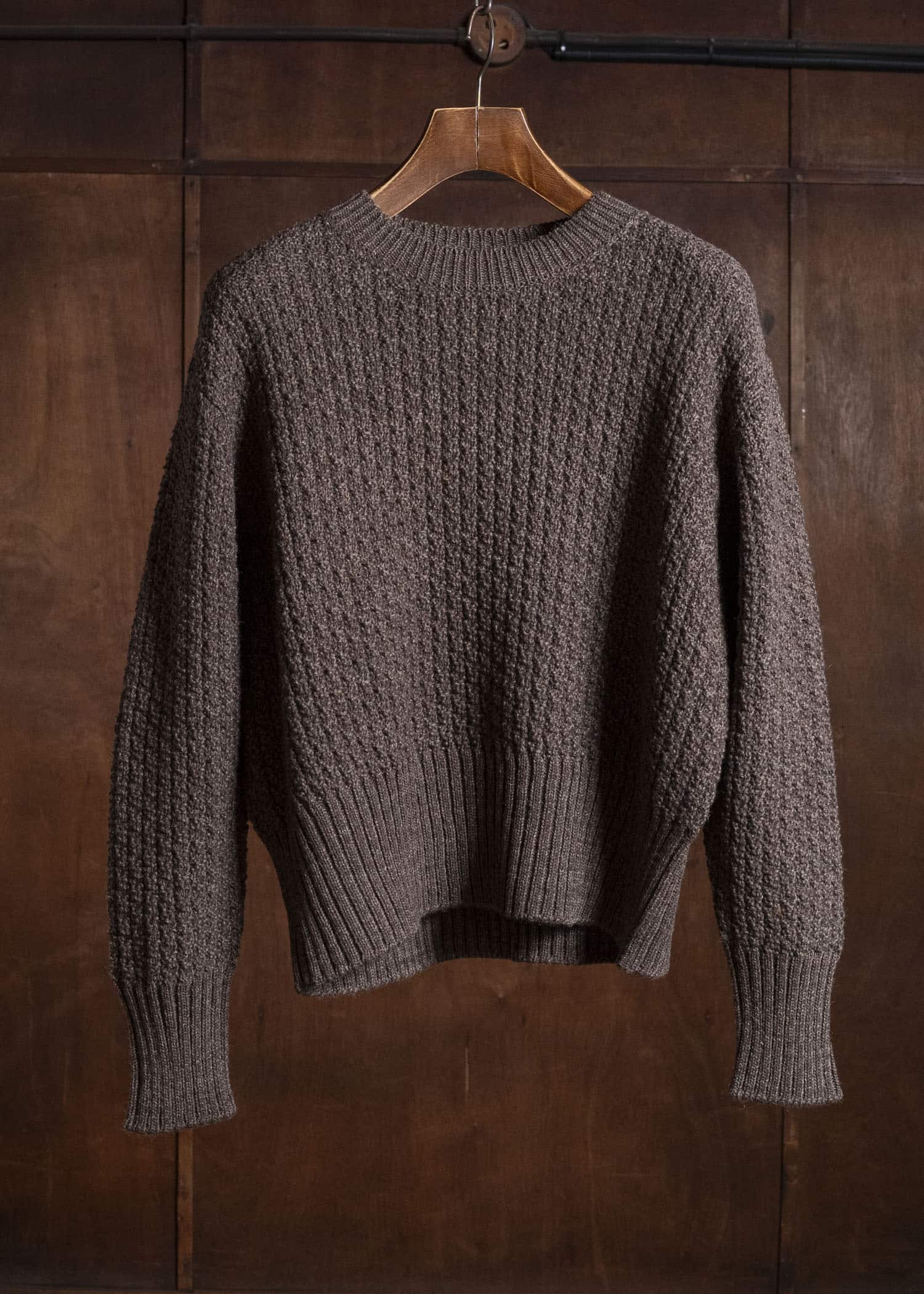 Taiga Takahashi Lot.525-Brown Crewneck Sweater Brown
