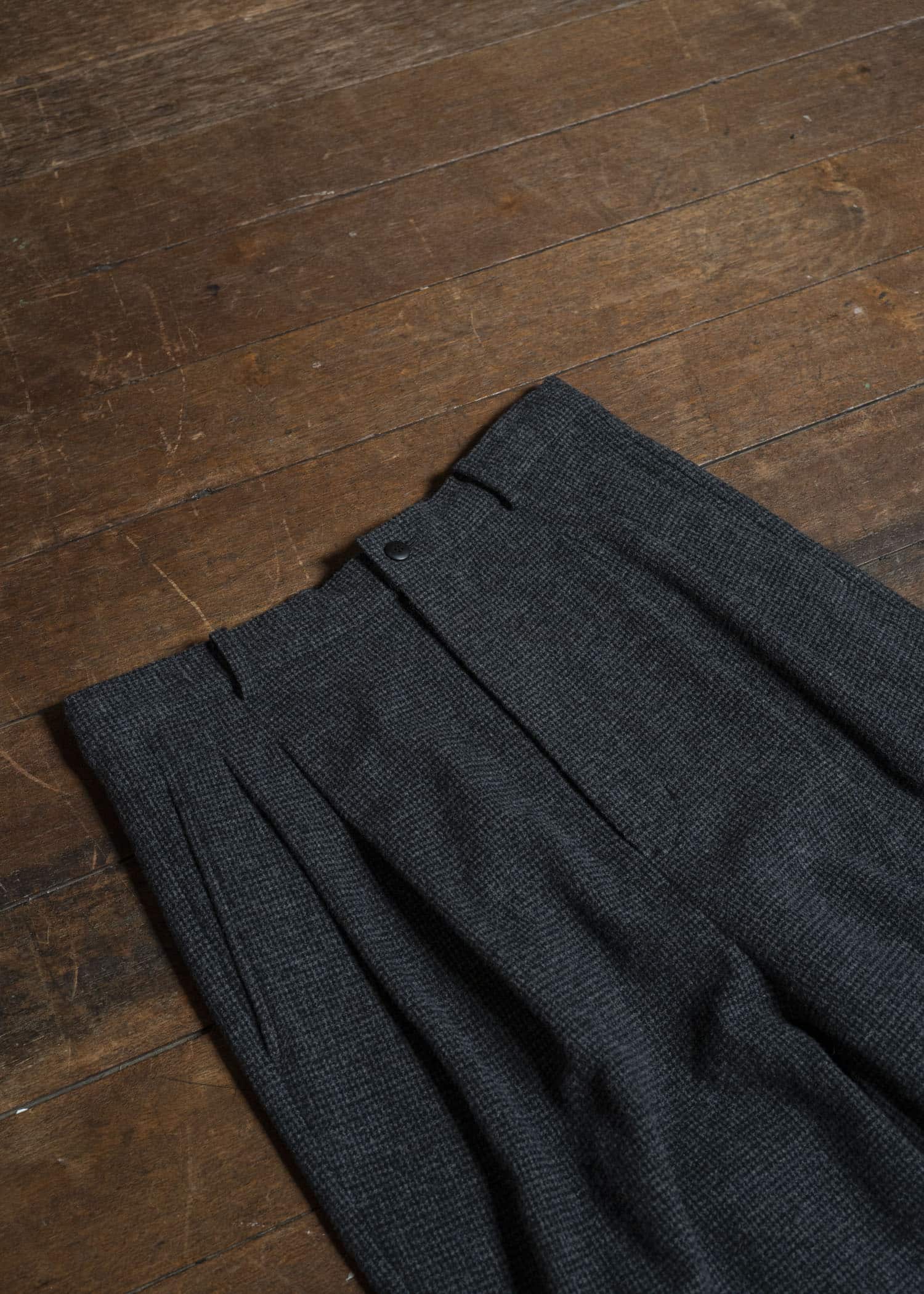 YOKO SAKAMOTO Double Pleated Cropped Trousers YS-25AW-13 HOUNDTOOTH