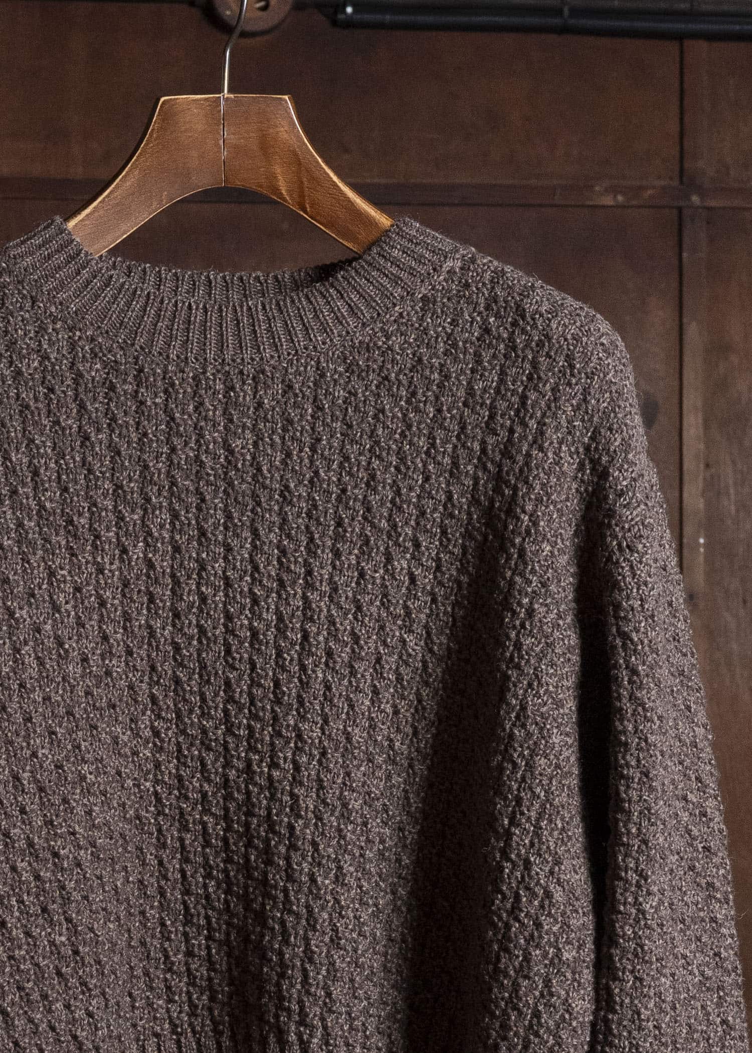 Taiga Takahashi Lot.525-Brown Crewneck Sweater Brown