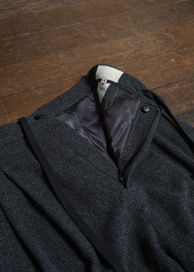 YOKO SAKAMOTO Double Pleated Cropped Trousers YS-25AW-13 HOUNDTOOTH