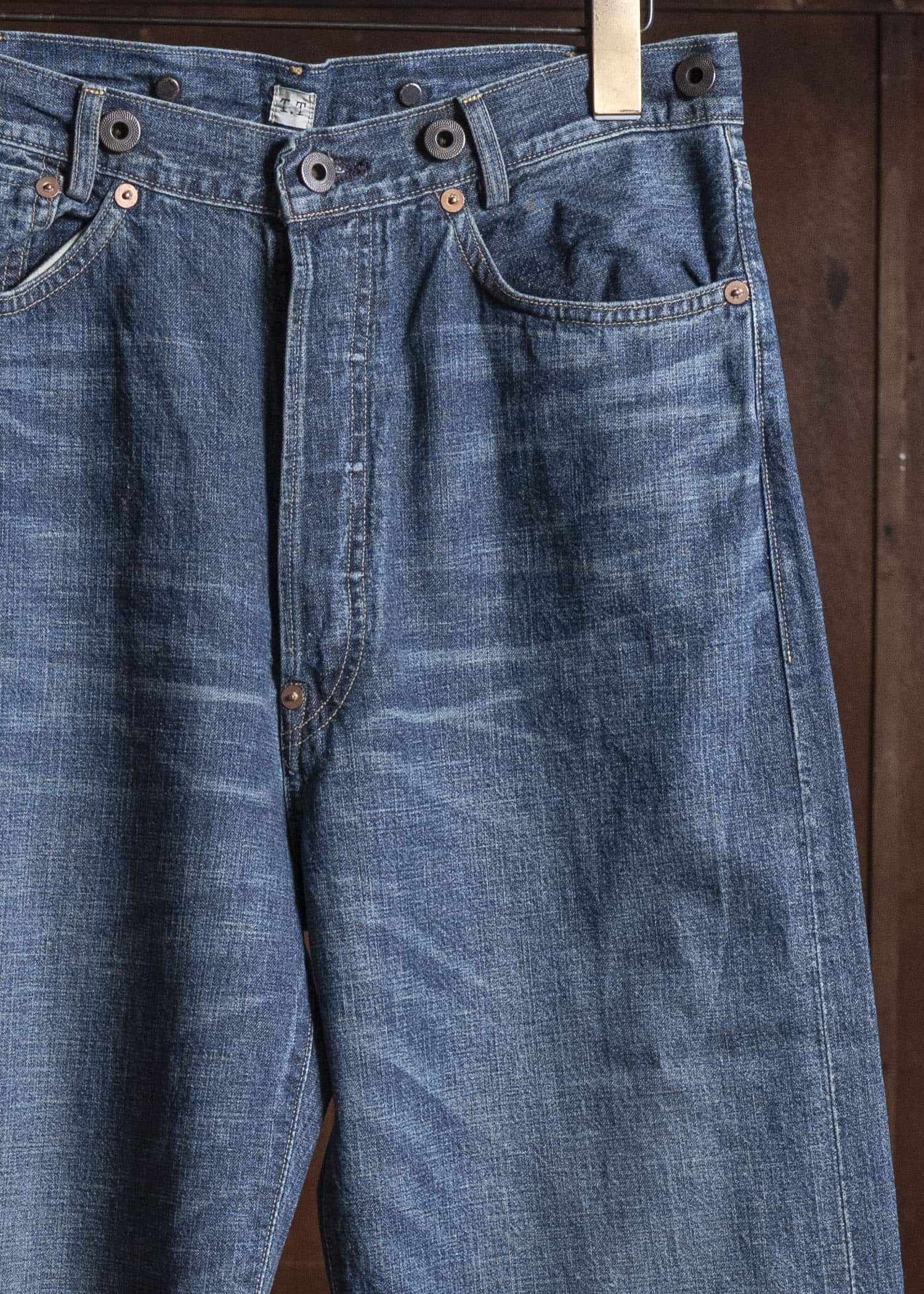 Taiga Takahashi Lot.721-Damaged Indigo Damaged Denim Trousers C.1930’S Damaged Indigo