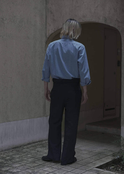 LONG POINT COLLAR SHIRT / INDIGO