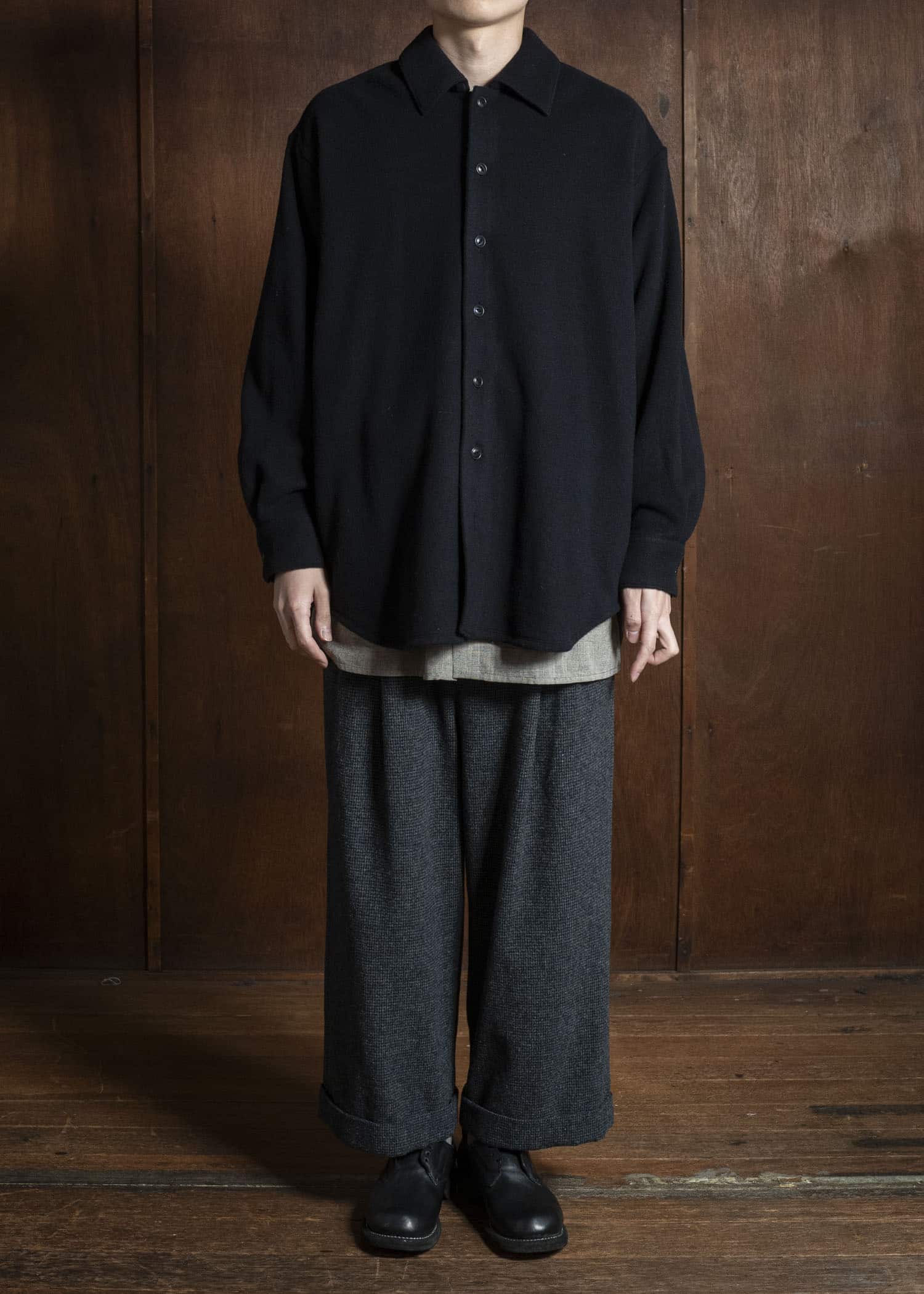 YOKO SAKAMOTO Double Pleated Cropped Trousers YS-25AW-13 HOUNDTOOTH
