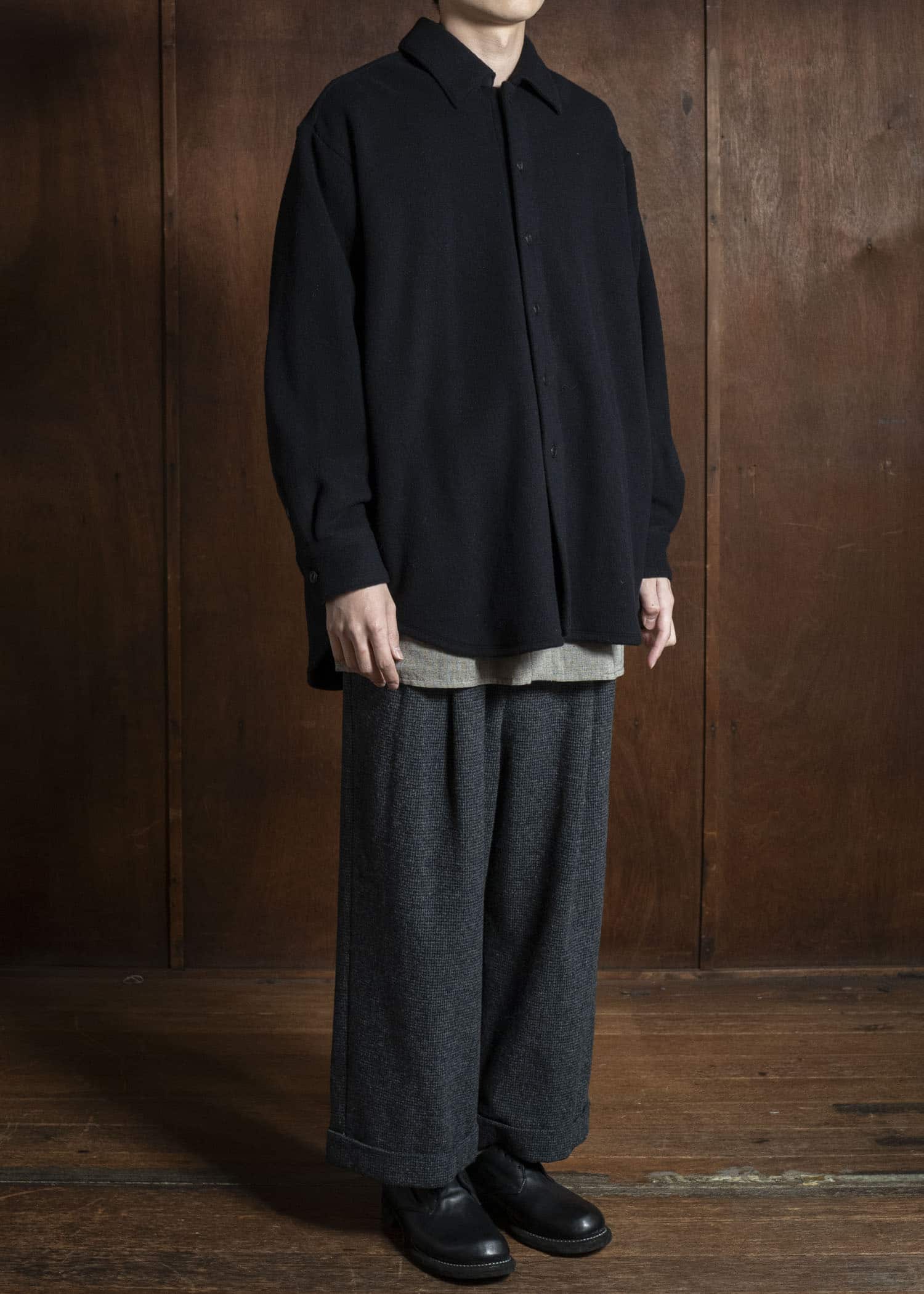 YOKO SAKAMOTO Shirt Jacket YS-25AW-76 BLACK