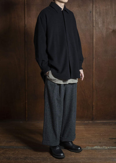 YOKO SAKAMOTO Double Pleated Cropped Trousers YS-25AW-13 HOUNDTOOTH