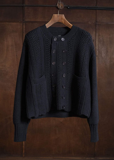 Taiga Takahashi Lot.506-Black Db Cardigan Black