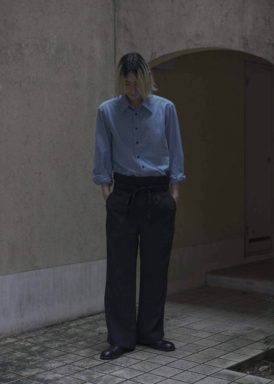LONG POINT COLLAR SHIRT / INDIGO