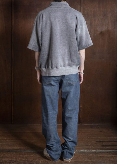 Taiga Takahashi Lot.621-Faded Heather Gray Half Zip S/S Sweat Shirts Faded Heather Gray