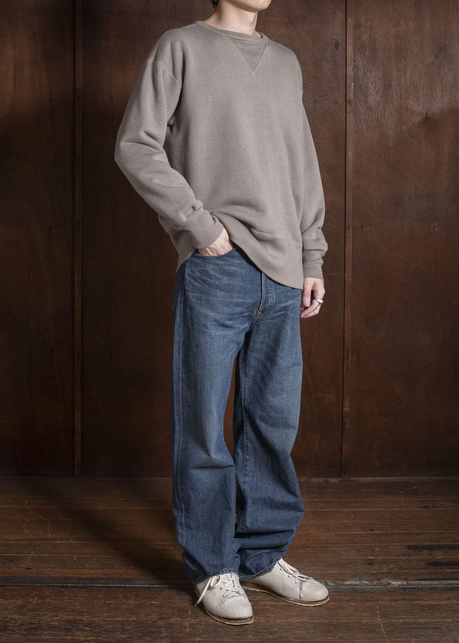 Taiga Takahashi Lot.603-Beige Sweat Shirt Beige