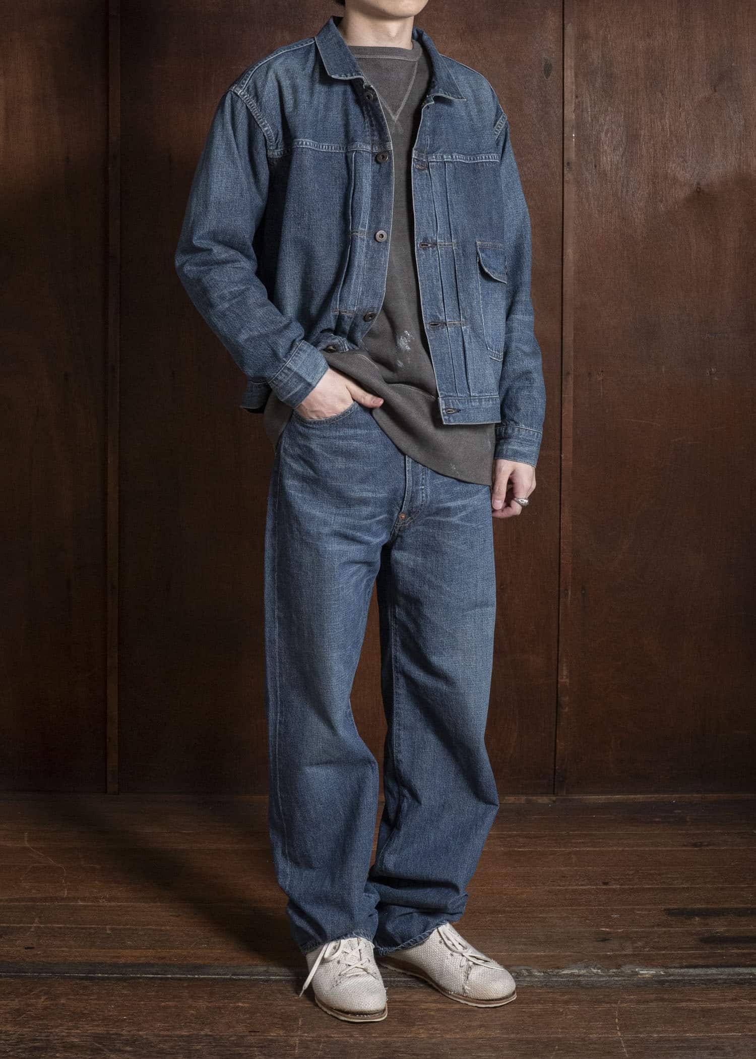 Taiga Takahashi Lot.720-Damaged Indigo Damaged Denim Jacket C.1930’S Damaged Indigo