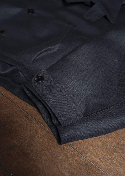 Gorsch 13-2ND-JK04 Wool Hemp Dobby Short Jacket Black