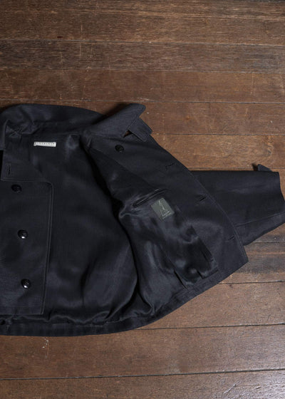 Gorsch 13-2ND-JK04 Wool Hemp Dobby Short Jacket Black