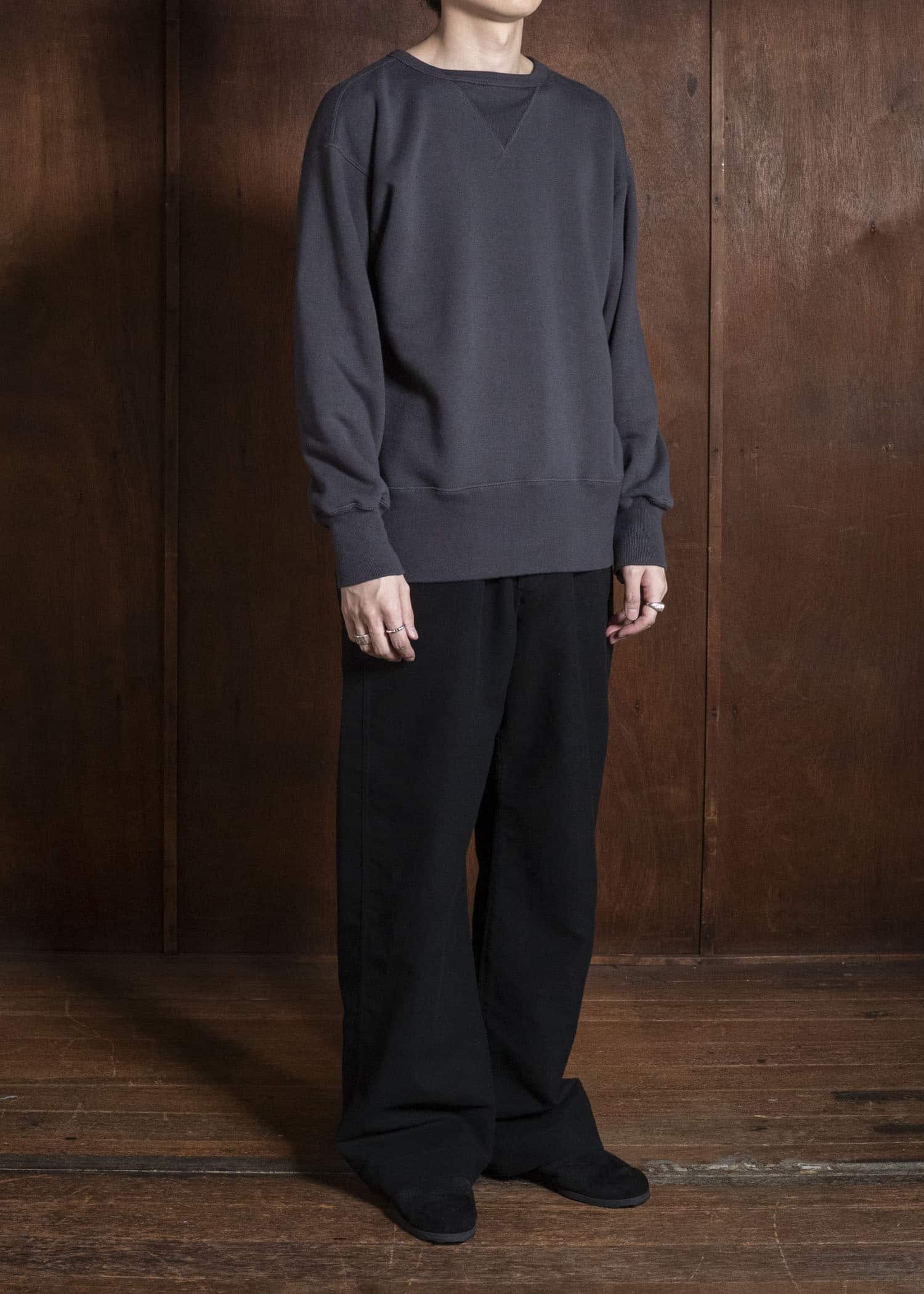 Taiga Takahashi Lot.603-Charcoal Sweat Shirt Charcoal