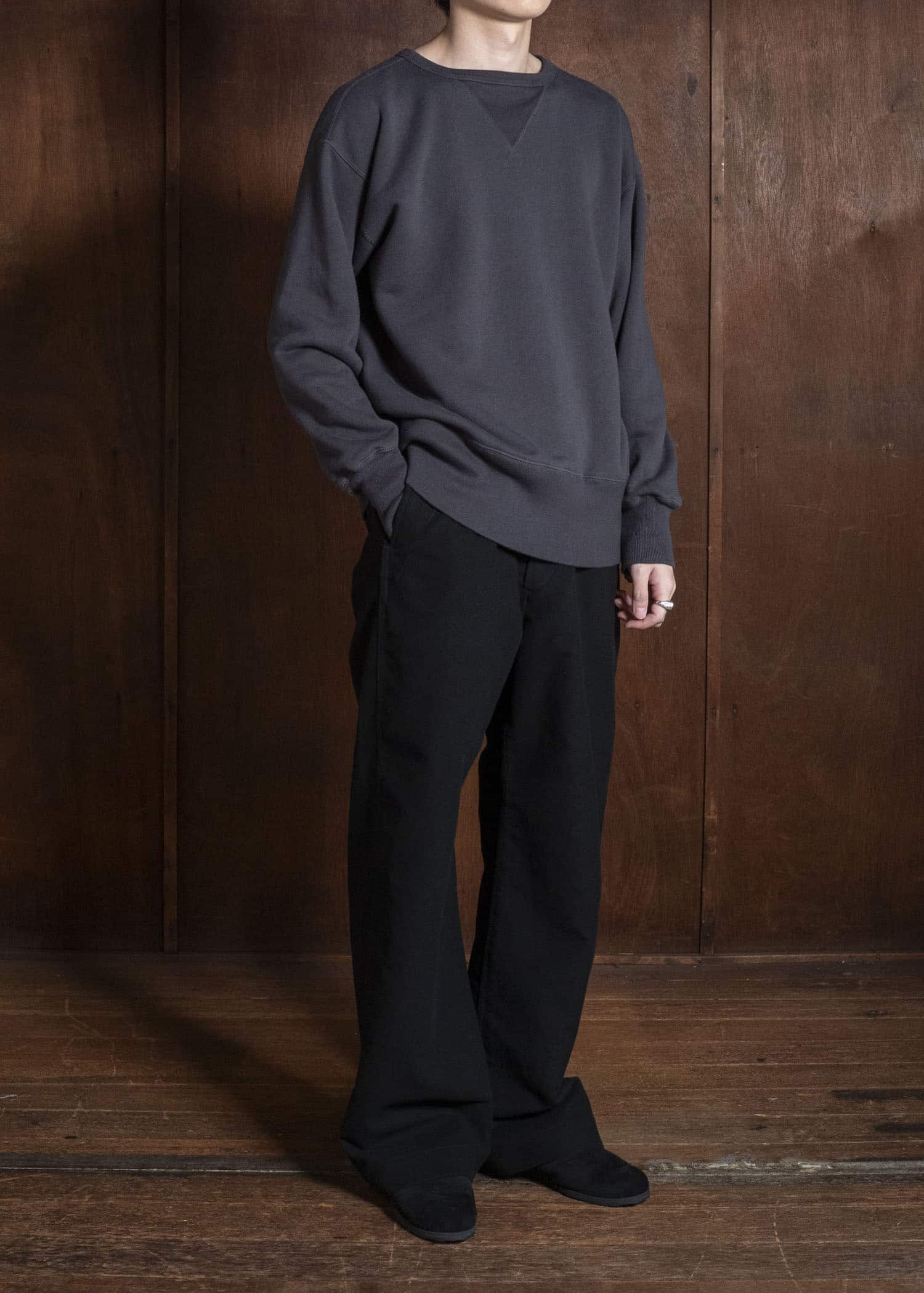 Taiga Takahashi Lot.603-Charcoal Sweat Shirt Charcoal