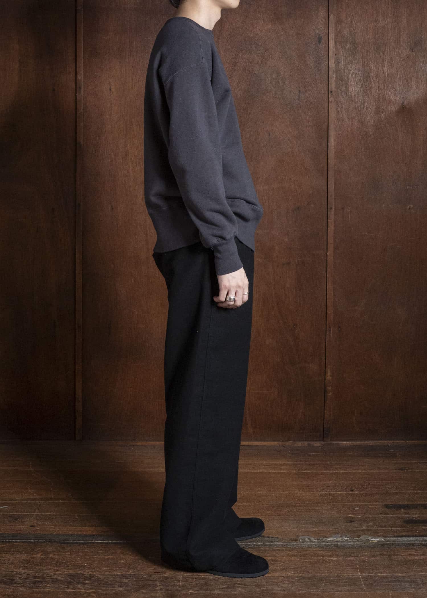 Taiga Takahashi Lot.603-Charcoal Sweat Shirt Charcoal