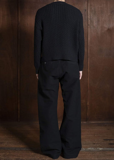 Taiga Takahashi Lot.525-Black Crewneck Sweater Black