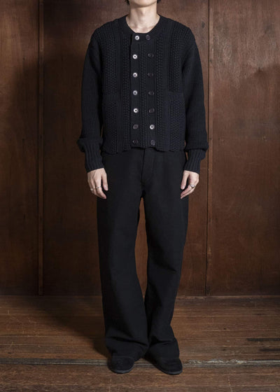 Taiga Takahashi Lot.506-Black Db Cardigan Black