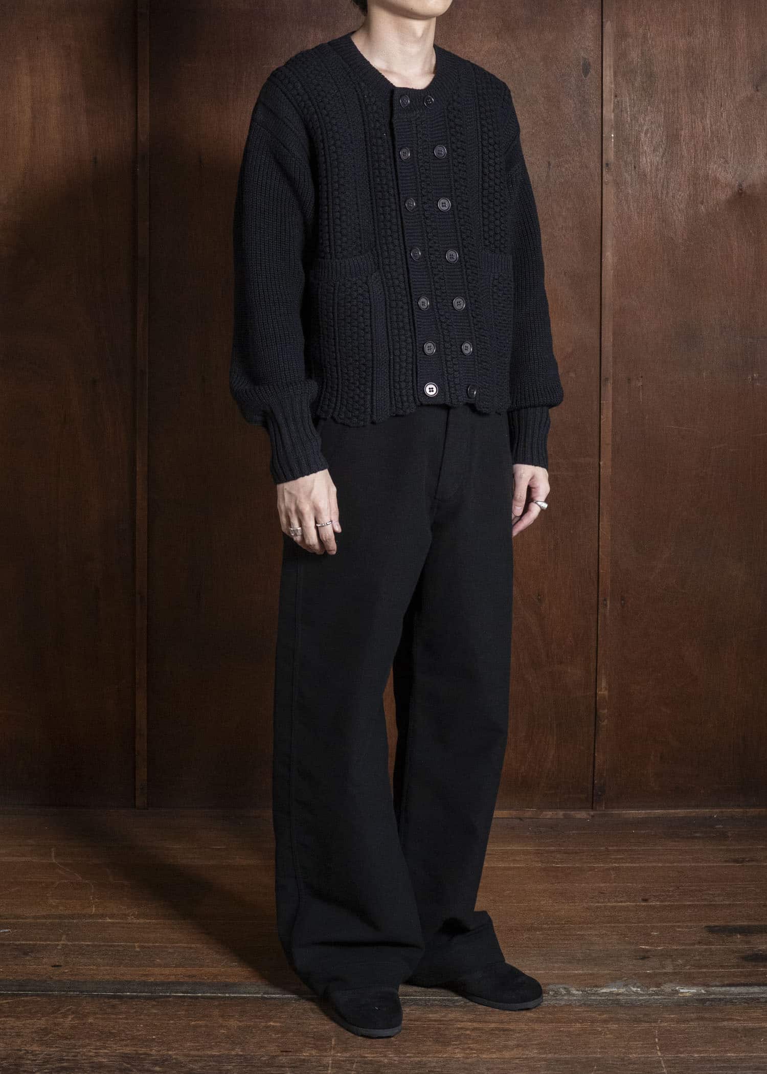 Taiga Takahashi Lot.506-Black Db Cardigan Black