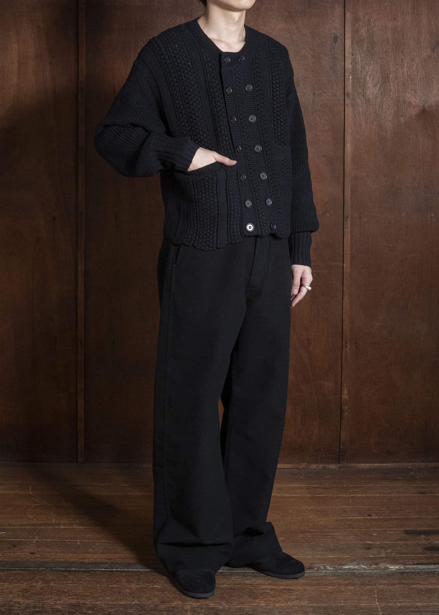 Taiga Takahashi Lot.506-Black Db Cardigan Black