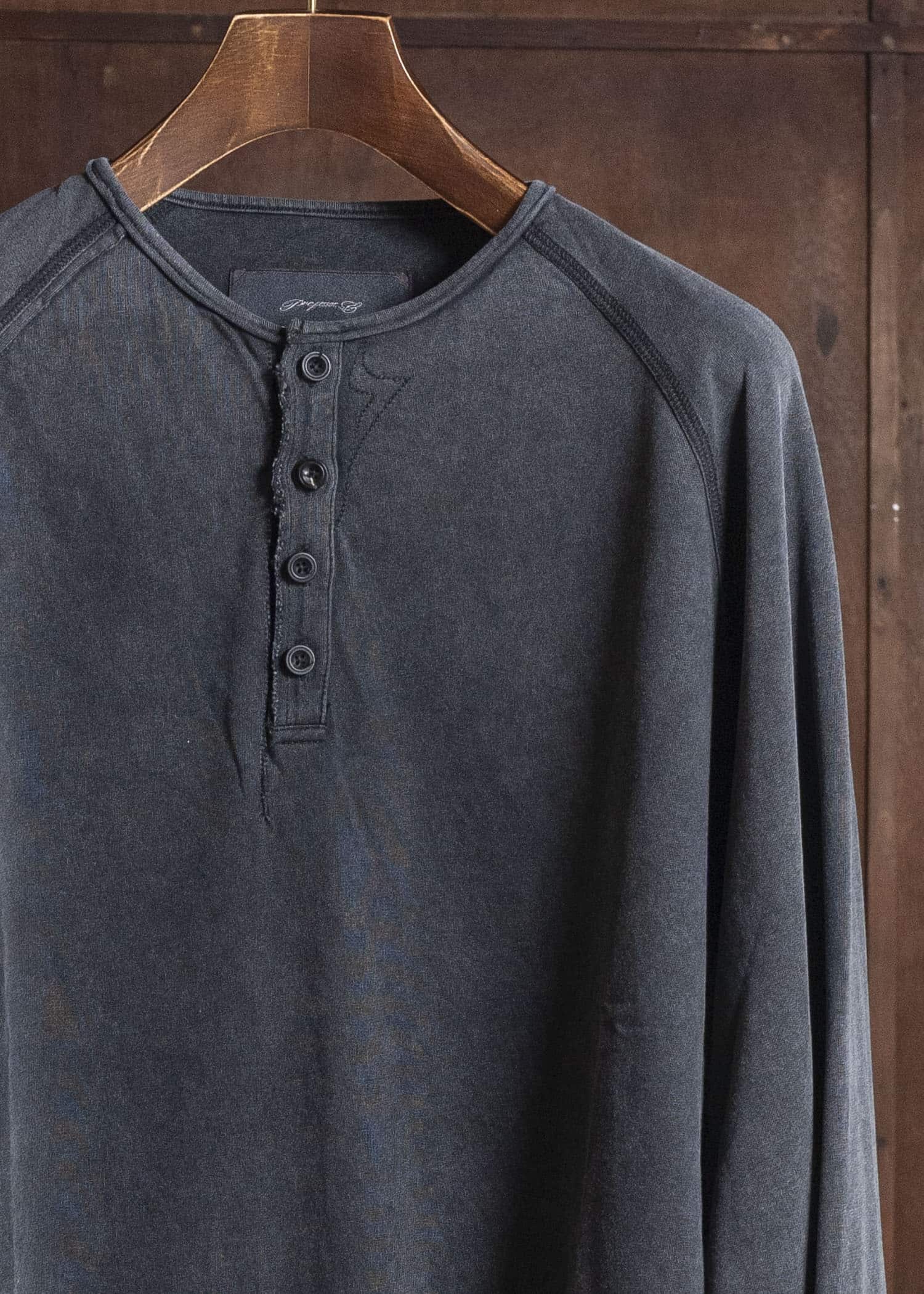 Professor.E HENLEY LS COLD DYED GREY 26SS-PE-TTL-01