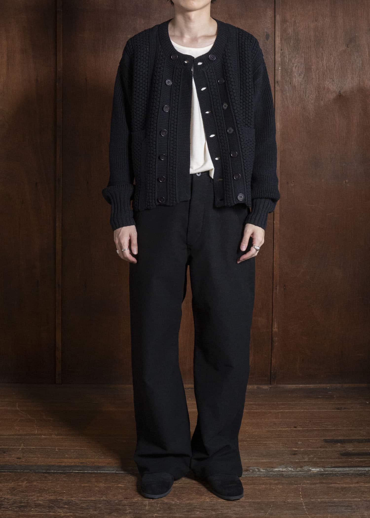 Taiga Takahashi Lot.506-Black Db Cardigan Black