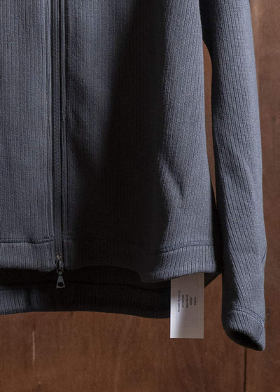 OPPOSE DUALITY OD1042CDG No Collar Rib Zip Top Black