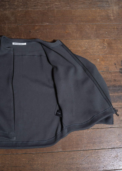 OPPOSE DUALITY OD1042CDG No Collar Rib Zip Top Black