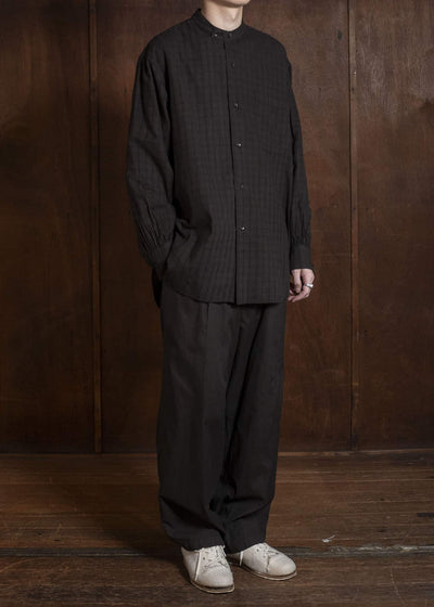 MARK.S MS0046 CHECK DRESS BAND SHIRT CHECK MUD-DYE