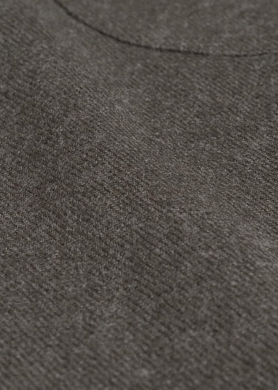 Gorsch #14 2ND-SH03 Brushed Linen Wool Collar Wide Shirt Khaki